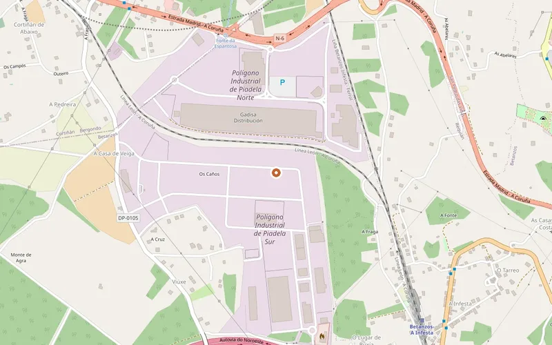 Mapa de la ubicación de Panadería A Luz